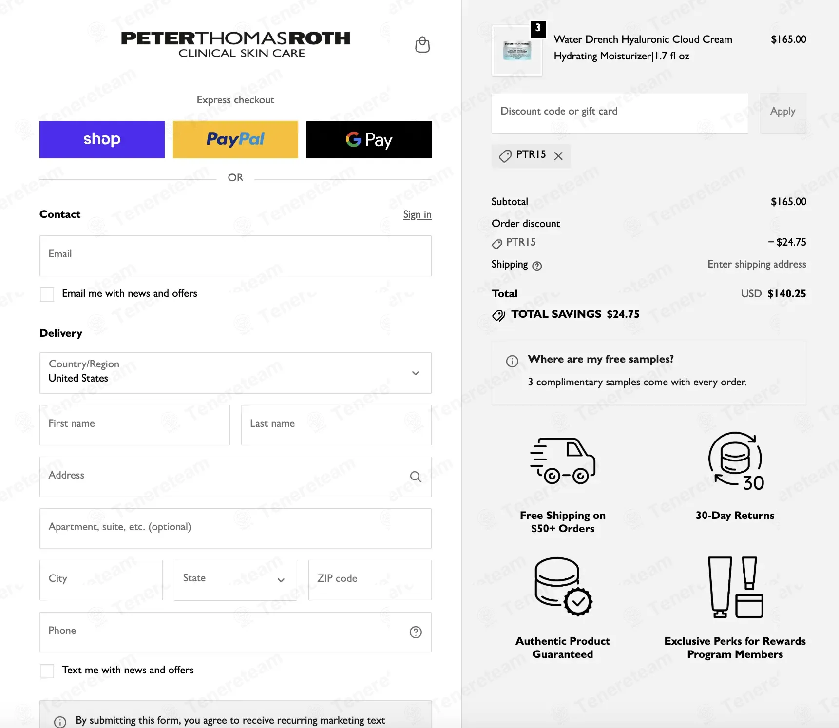 Peter Thomas Roth coupon code: 15% off with PTR15. Tested and valid as 1 month ago.