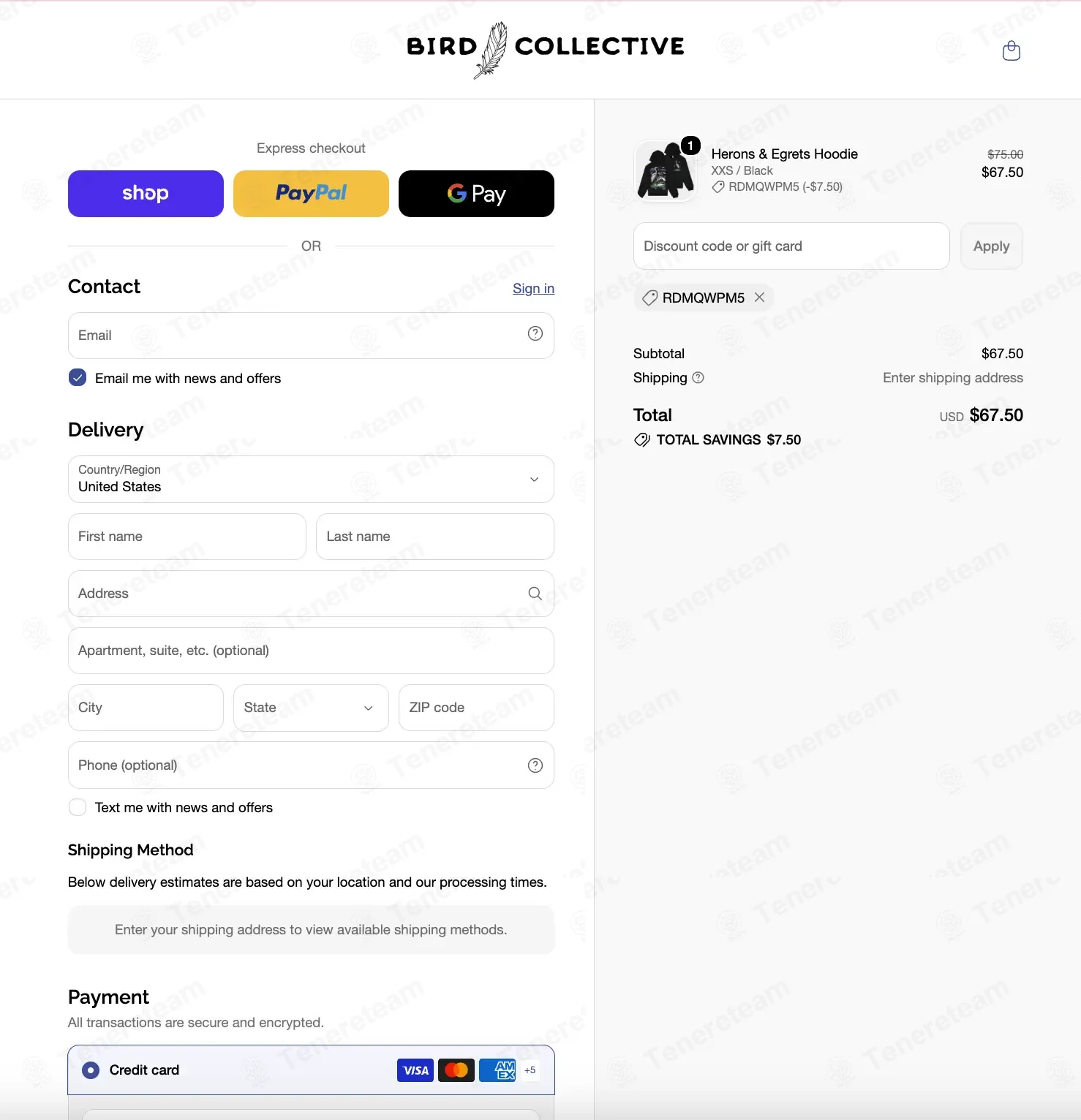 Bird Collective apply coupon code
