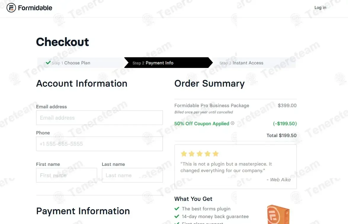 Formidable Forms coupon code: 50% off with 50OFF. Tested and valid as 5 days ago.
