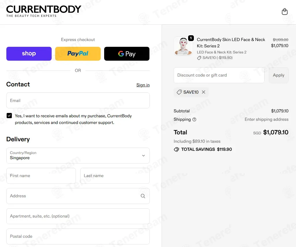 CurrentBody SG coupon code: 10% off with SAVE10. Tested and valid as 2 weeks ago.