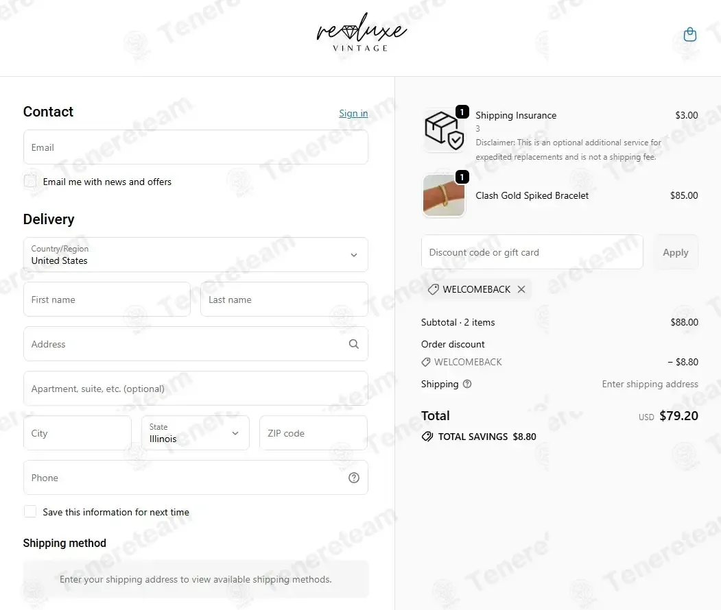 Reluxe Vintage coupon code: 10% off with WELCOMEBACK. Tested and valid as 3 months ago.