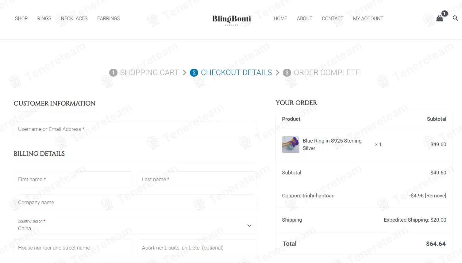Bling Bouti coupon code: 10% off with trinhnhantoan. Tested and valid as 1 year ago.