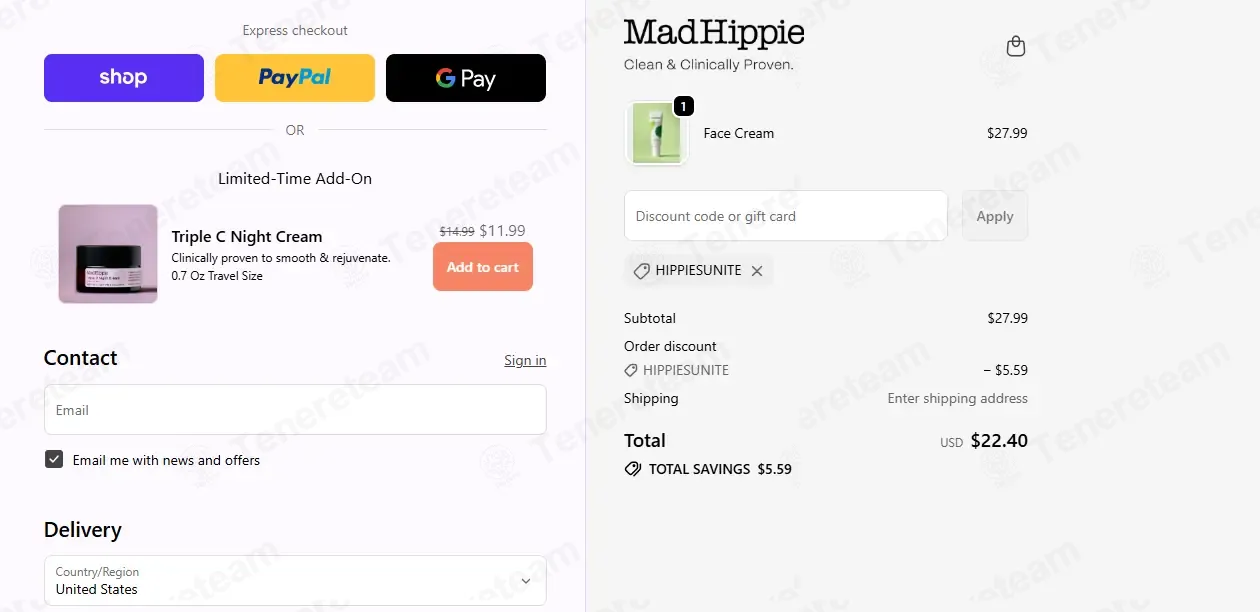 Mad Hippie coupon code: 20% off with HIPPIESUNITE. Tested and valid as 7 months ago.