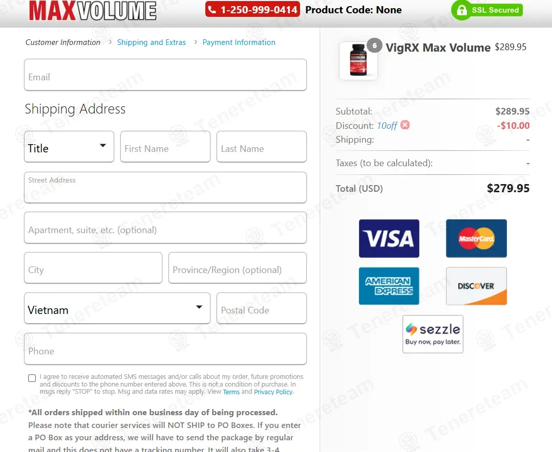 VigRX Max Volume apply coupon code