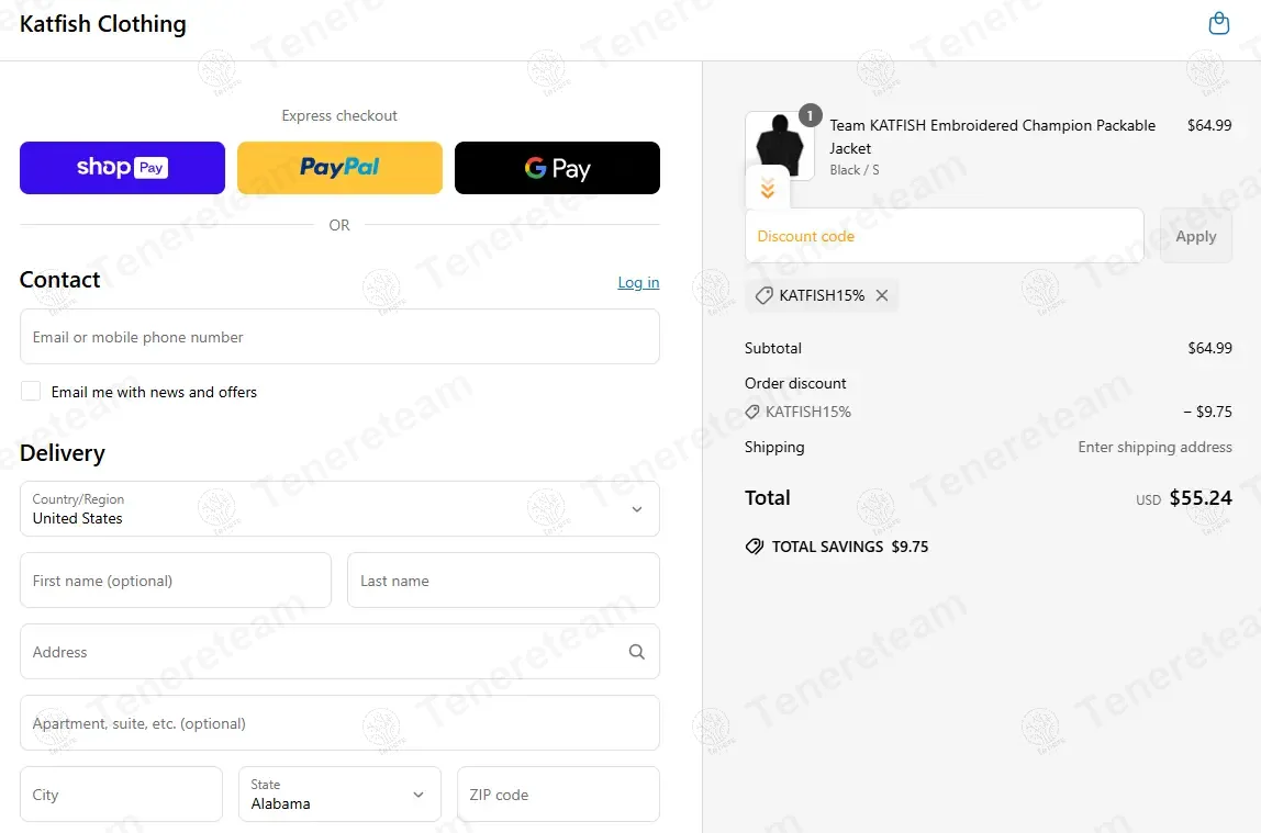 Katfish Clothing apply coupon code