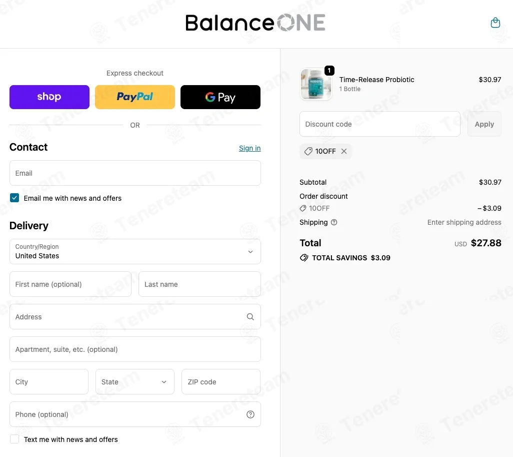 Balance ONE coupon code: 10% off with 10OFF. Tested and valid as 1 month ago.