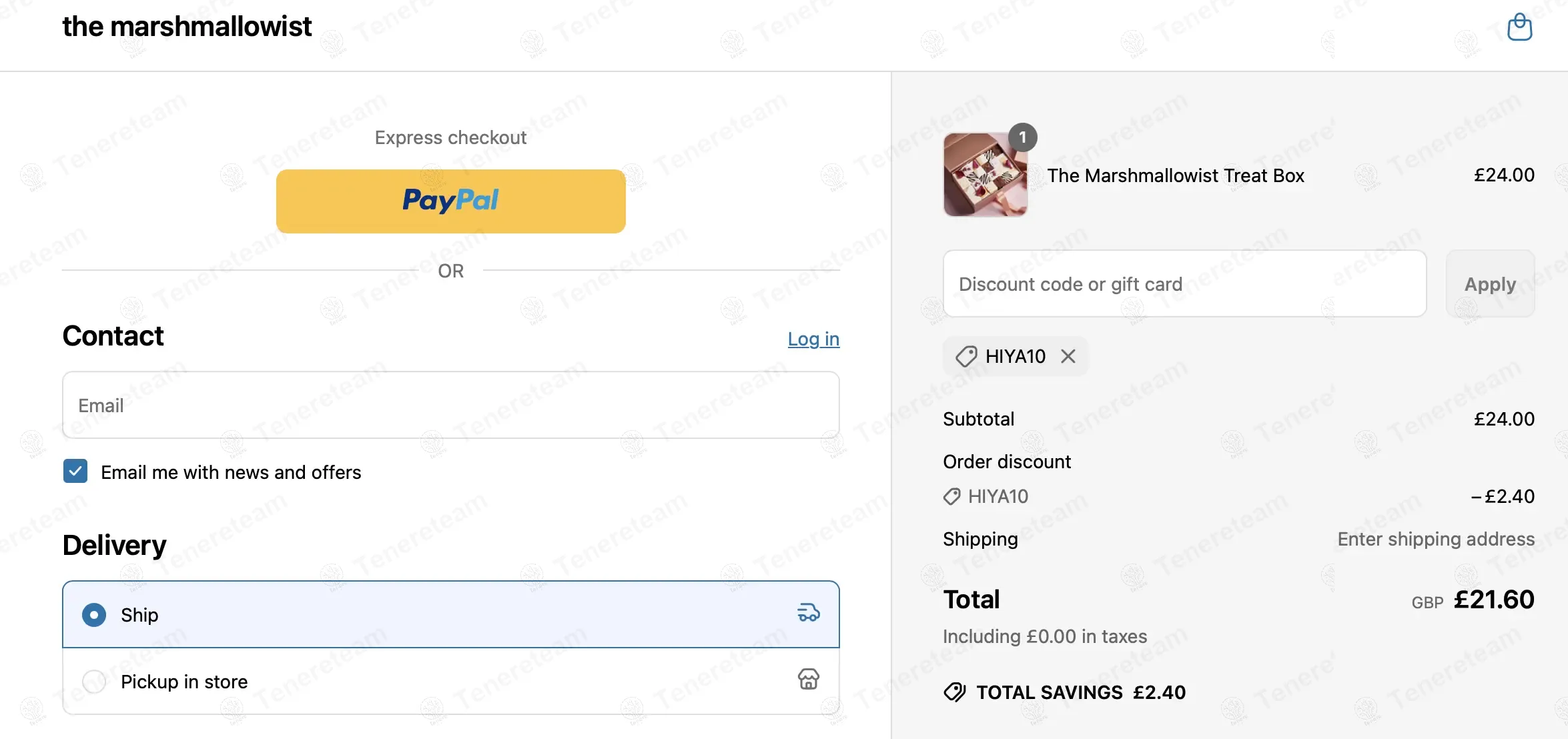 the marshmallowist coupon code: 10% off with HIYA10. Tested and valid as 8 months ago.