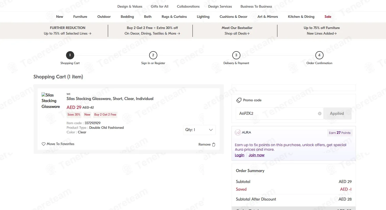 West Elm UAE coupon code: $1 off with A6PZK2. Tested and valid as 10 months ago.
