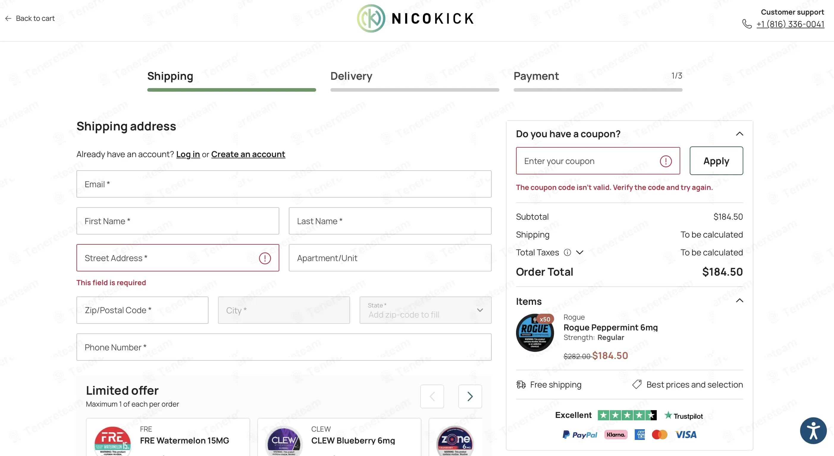 Nicokick coupon code: 20% off with 3ANDOUT20. Tested and valid as 3 weeks ago.
