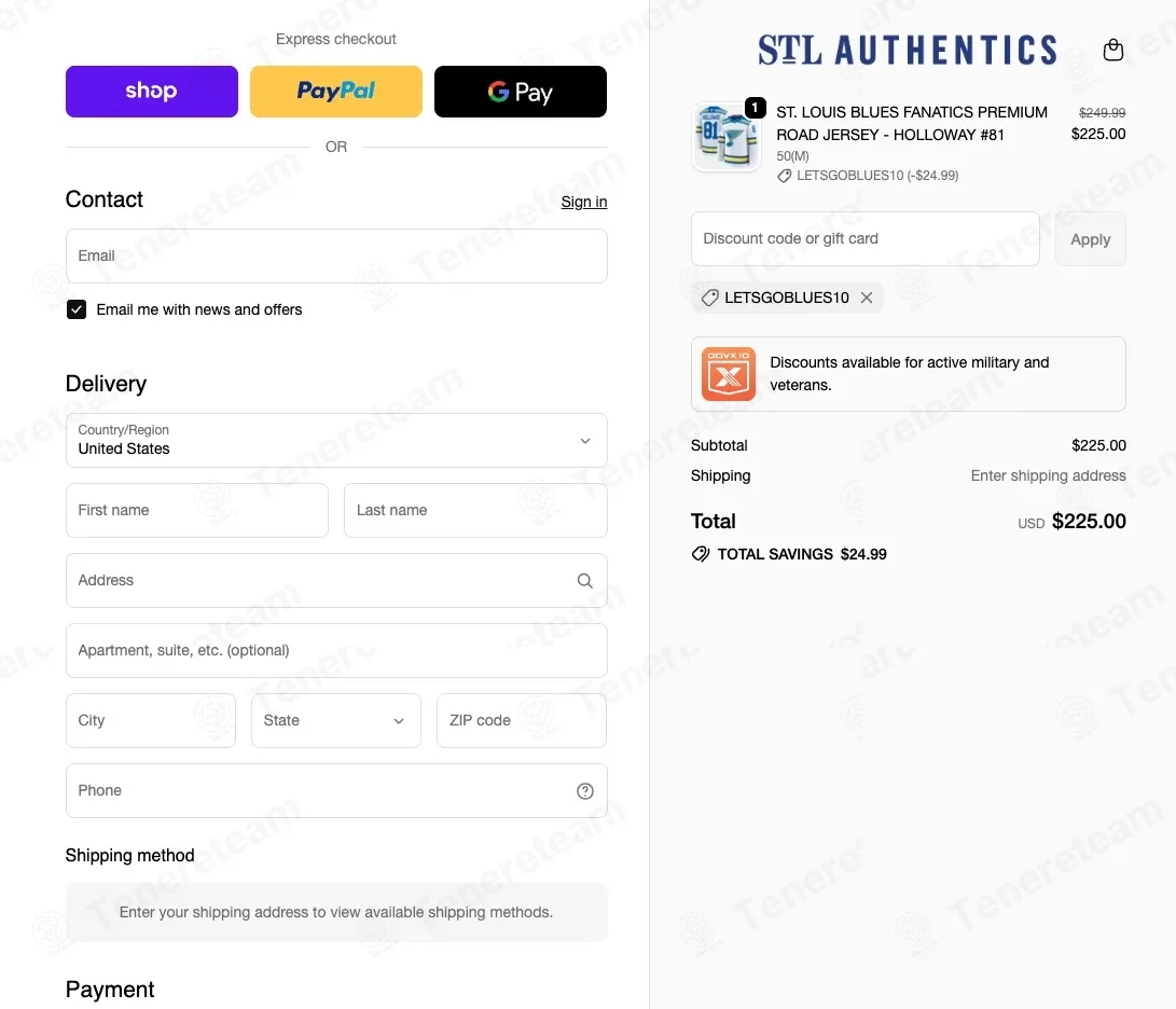 Stl Authentics coupon code: 10% off with LETSGOBLUES10. Tested and valid as 7 months ago.