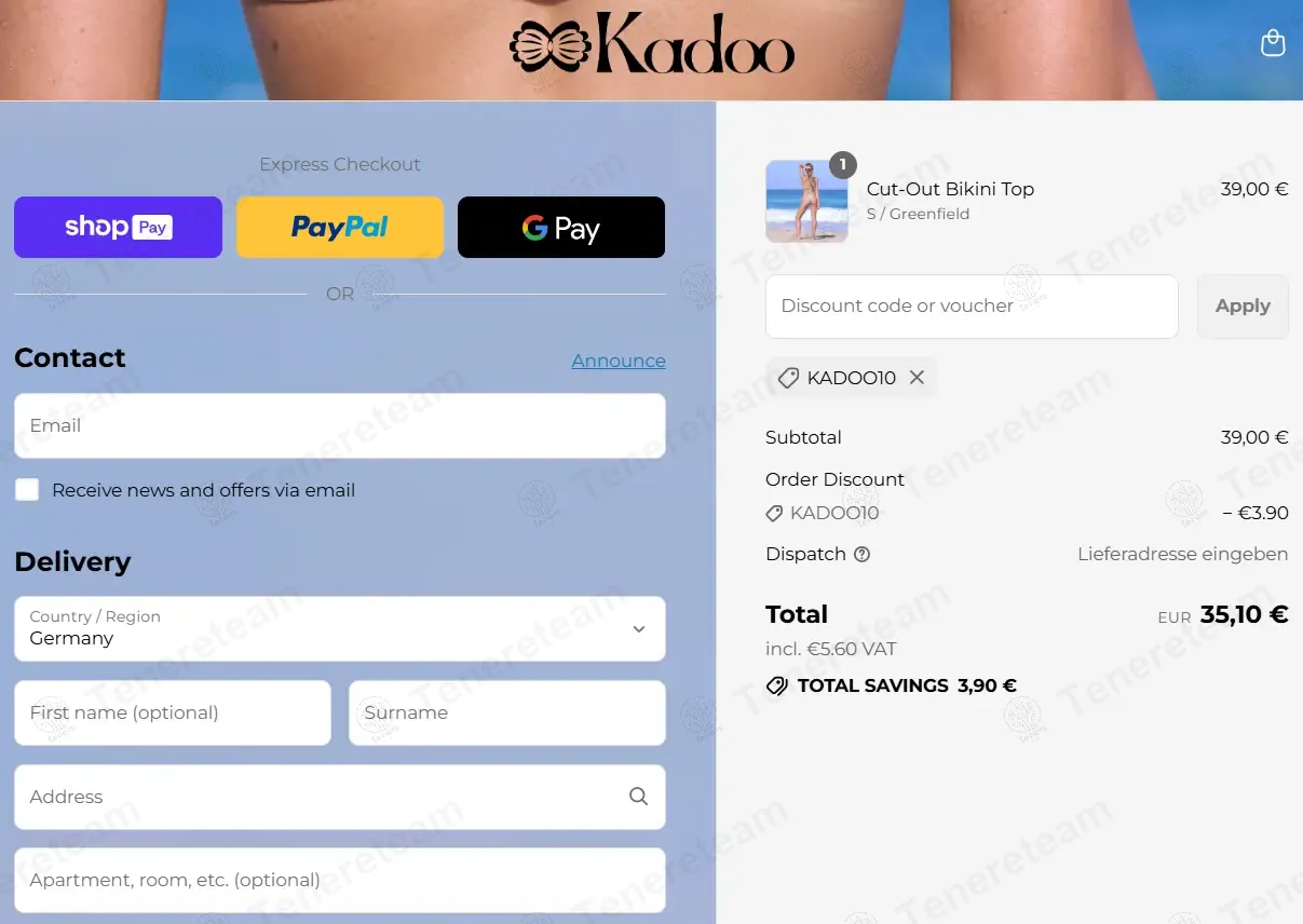 Kadoo Bali coupon code: 10% off with KADOO10. Tested and valid as 1 year ago.