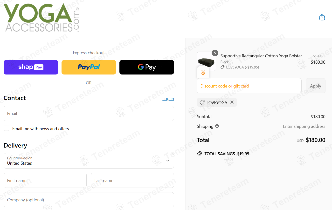 Yoga Accessories coupon code: 10% off with LOVEYOGA. Tested and valid as 1 year ago.