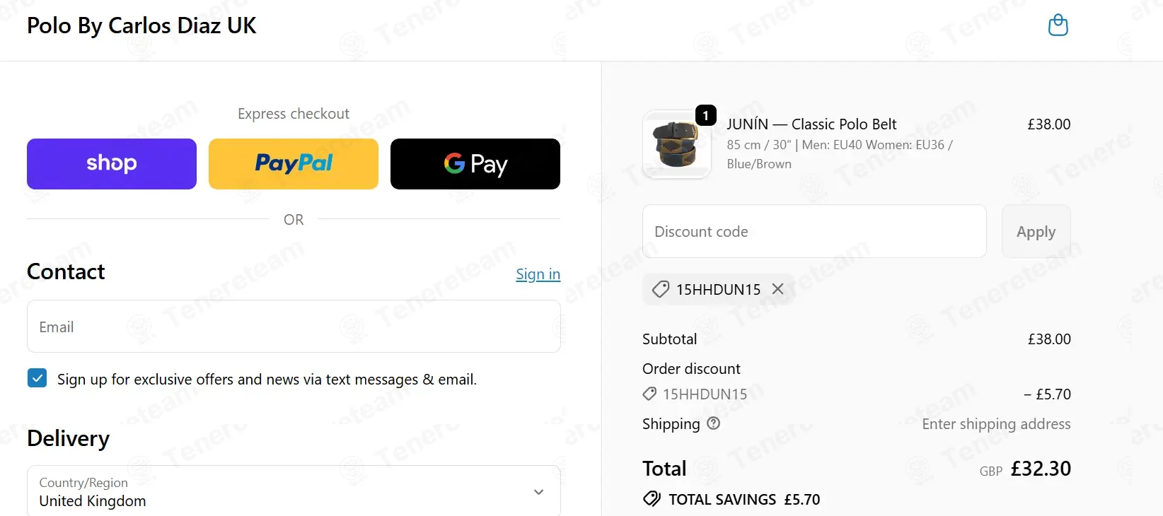 Polo By Carlos Diaz UK coupon code: 15% off with 15HHDUN15. Tested and valid as 1 month ago.
