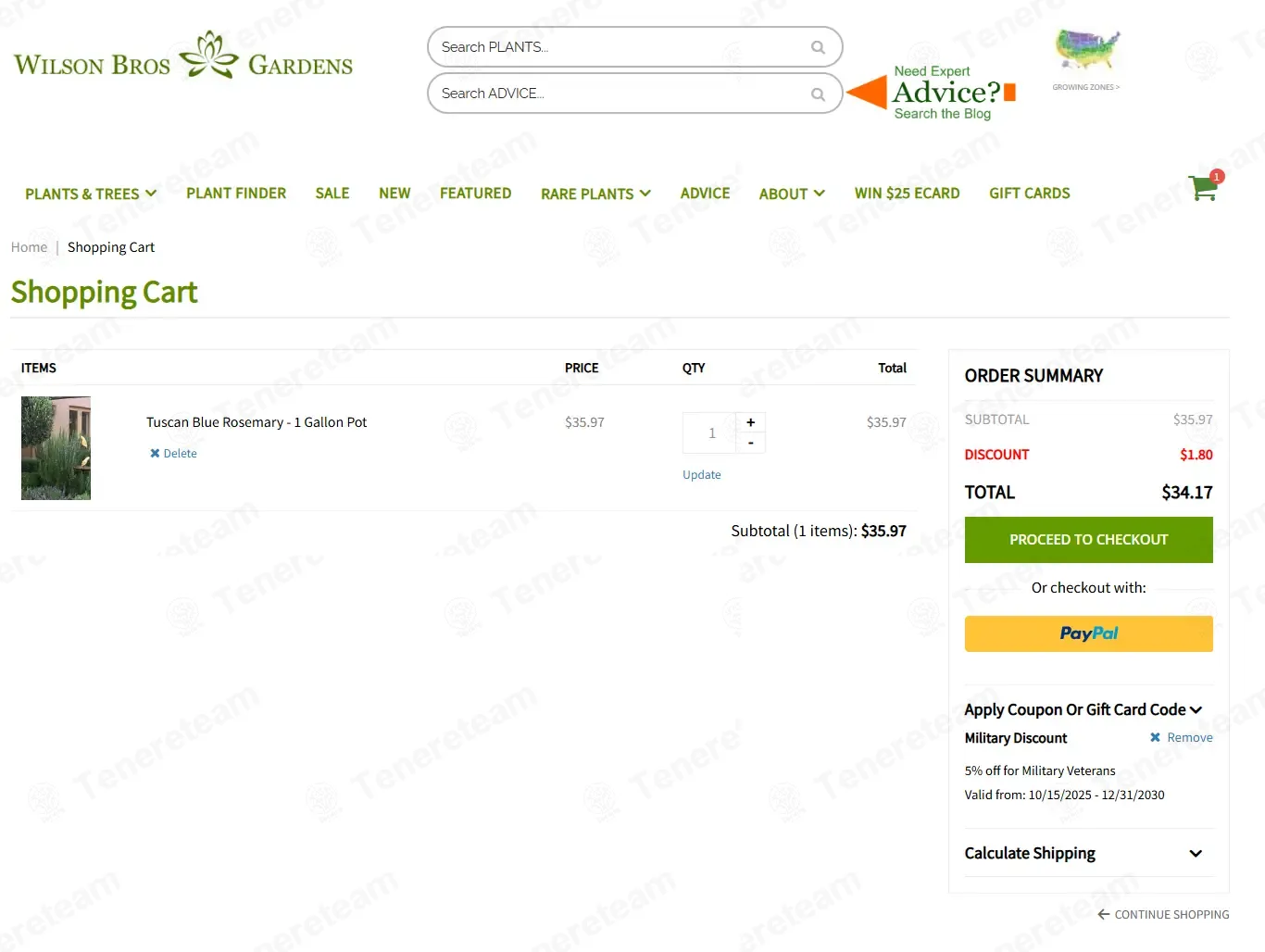 Wilson Bros Gardens apply coupon code