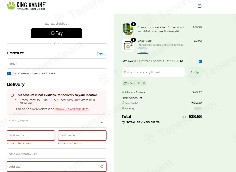 King Kanine coupon code: 30% off with LOYAL30. Tested and valid as 1 day ago.