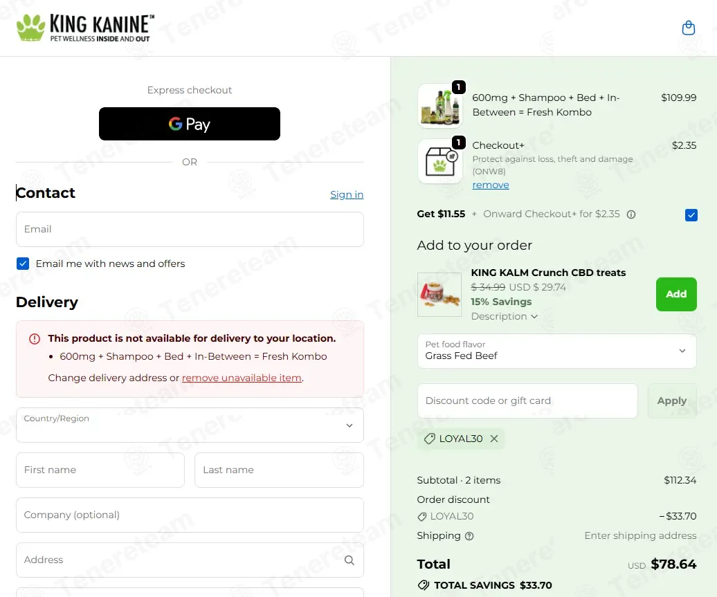 King Kanine coupon code: 30% off with LOYAL30. Tested and valid as 1 day ago.