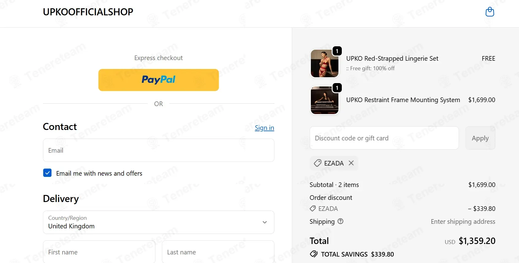 UPKO coupon code: 20% off with EZADA. Tested and valid as 1 week ago.