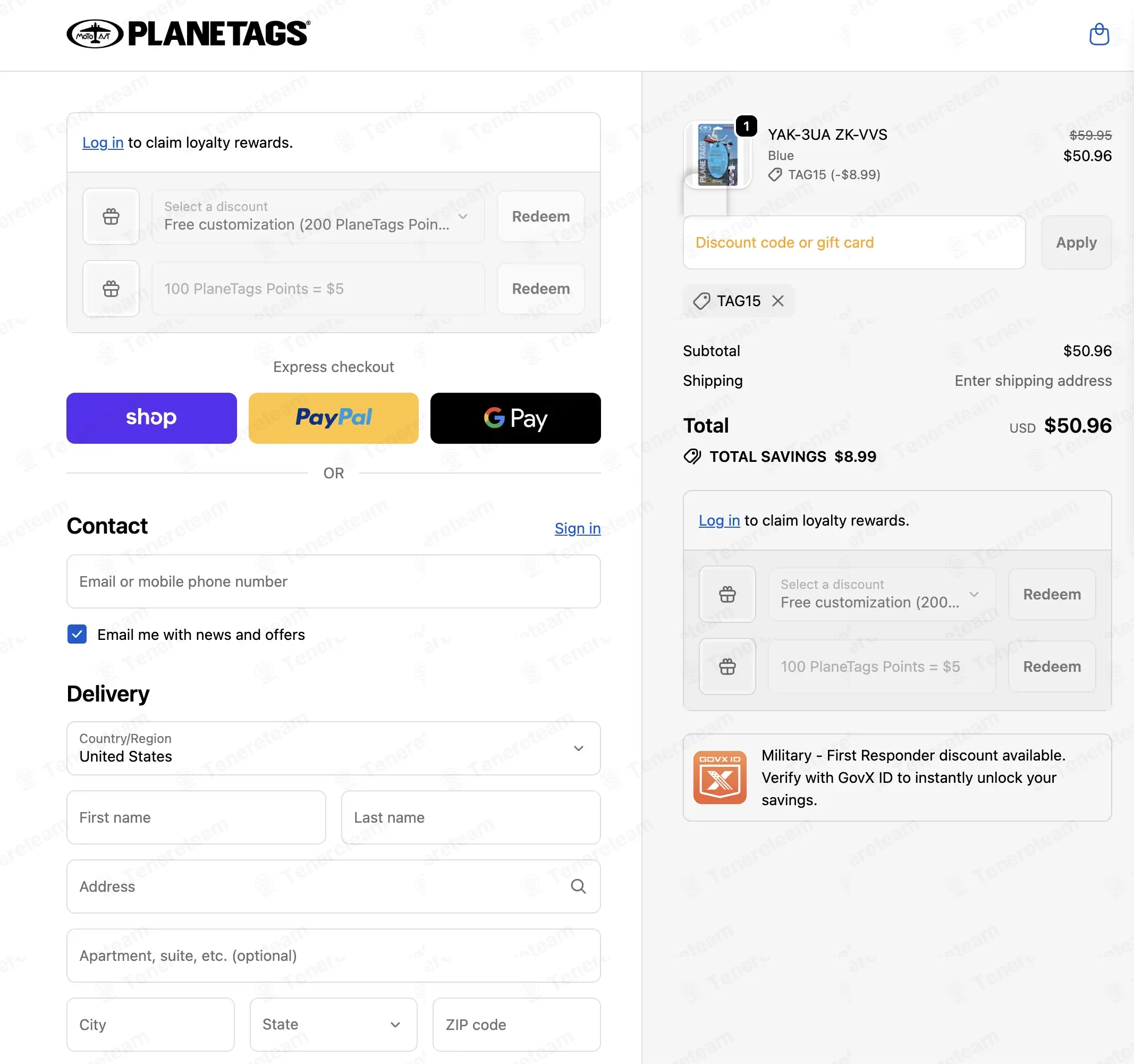 PlaneTags coupon code: 15% off with TAG15. Tested and valid as 1 month ago.