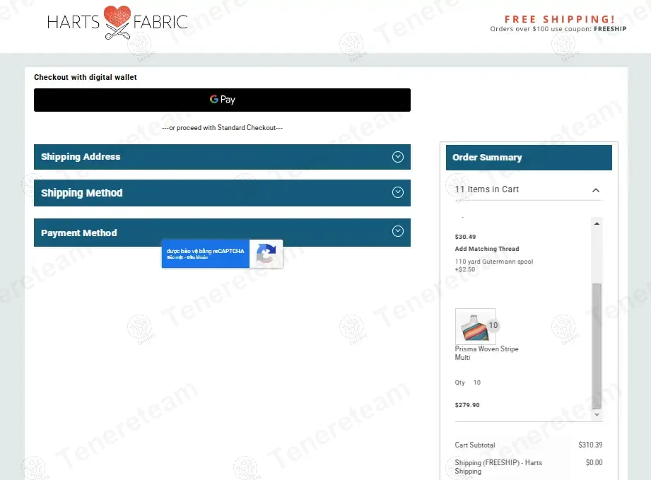 Harts Fabric coupon code: Sale off with FREESHIP. Tested and valid as 1 year ago.