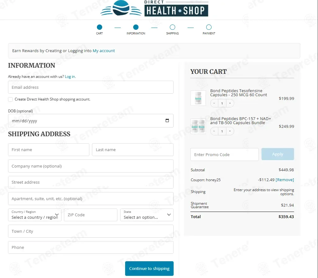 Direct Health Shop coupon code: 25% off with HONEY25. Tested and valid as 3 weeks ago.
