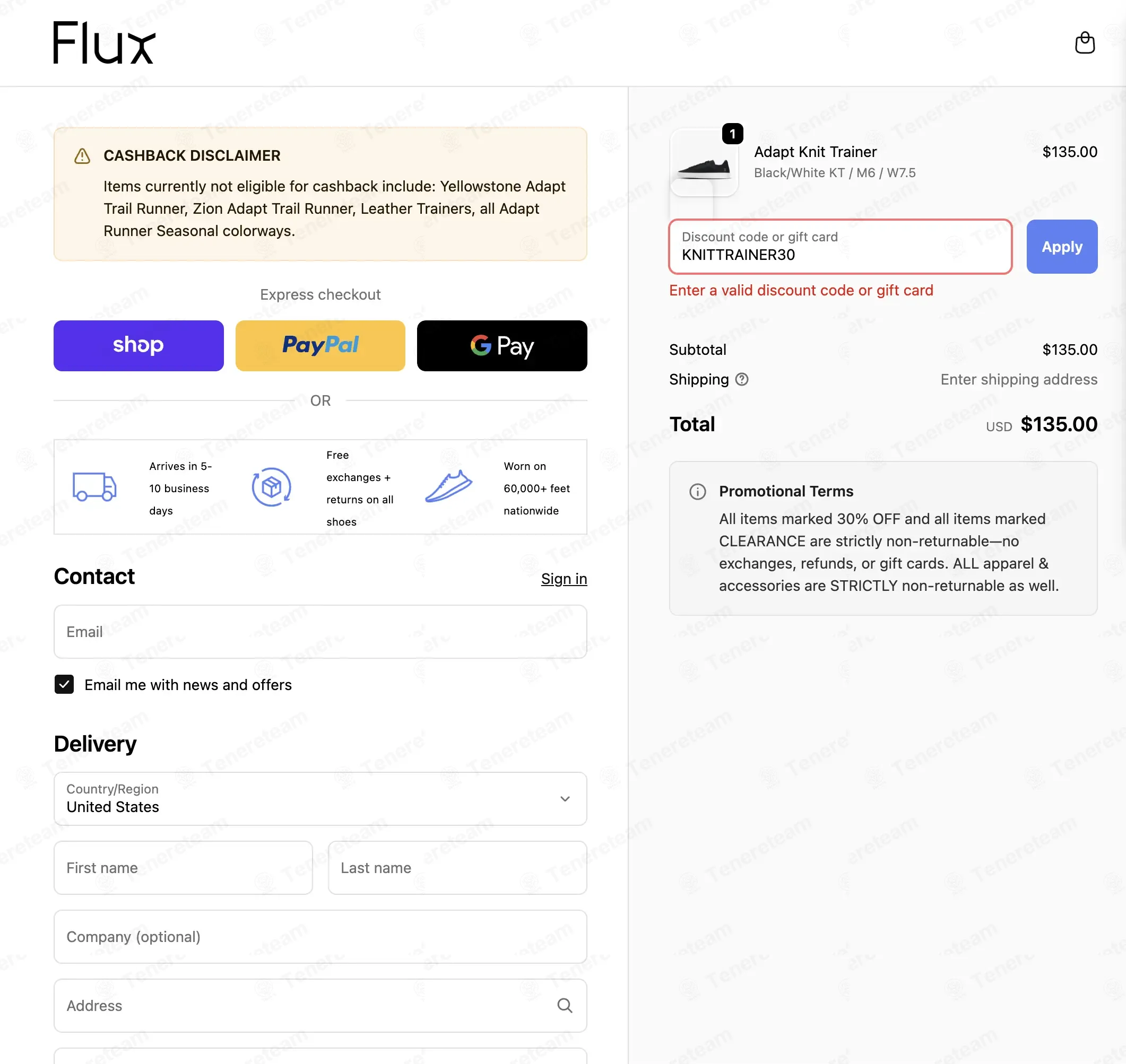 Flux Footwear coupon code: 30% off with KNITTRAINER30. Tested and valid as 2 months ago.