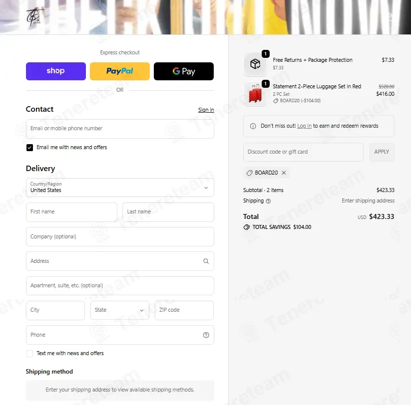 Tote Carry coupon code: 20% off with BOARD20. Tested and valid as 6 days ago.