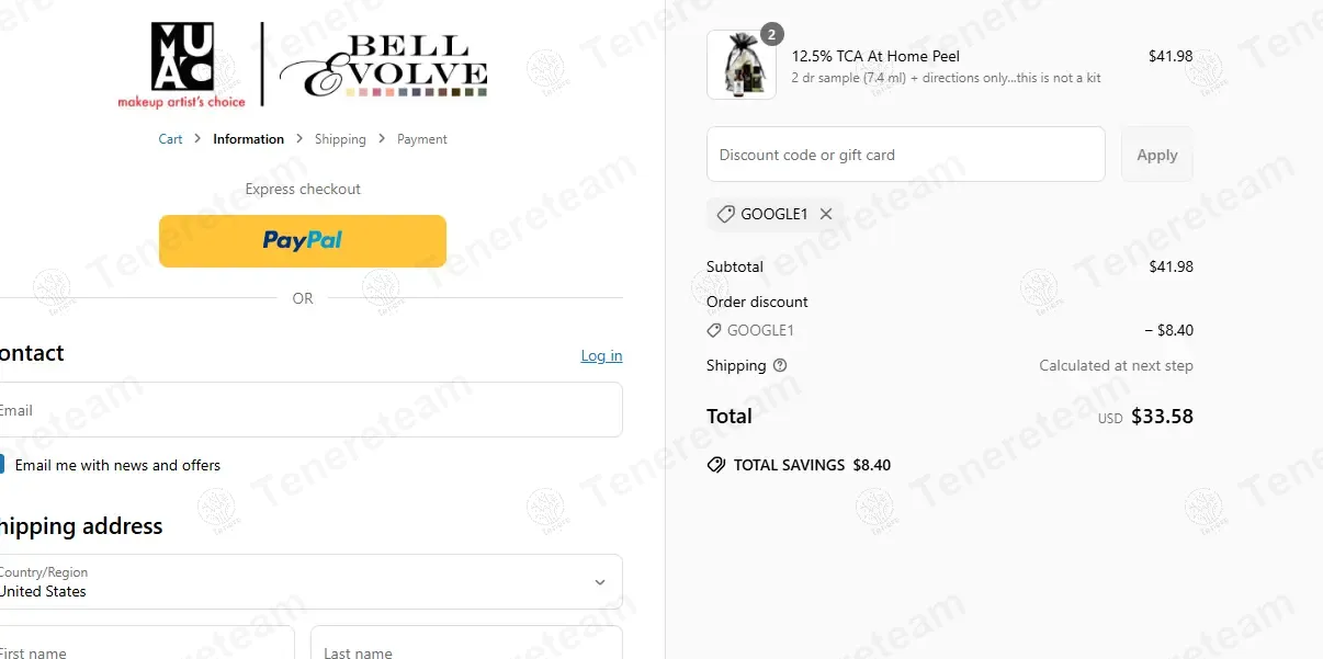 Makeup Artists Choice coupon code: 20% off with GOOGLE1. Tested and valid as 1 year ago.