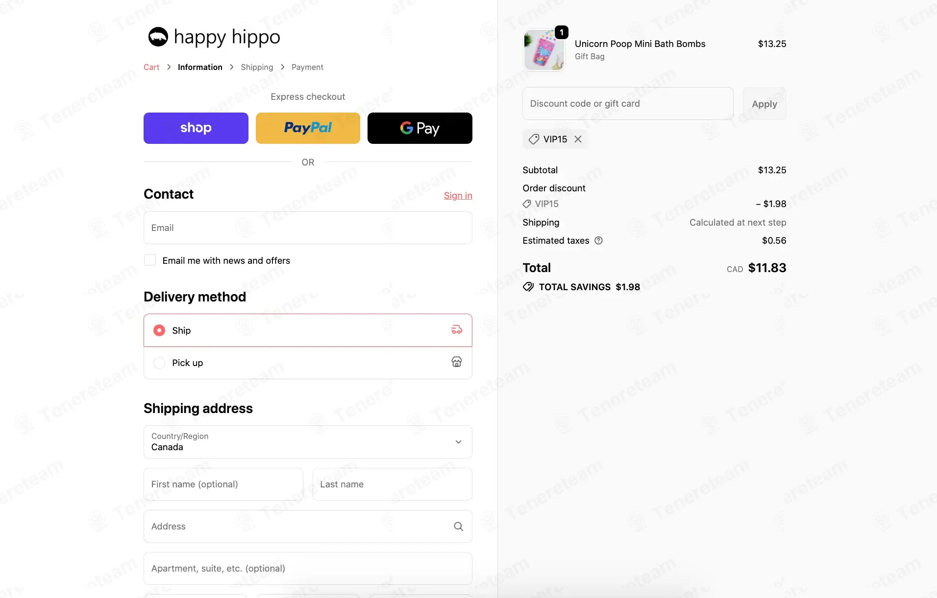 Happy Hippo Bath Co coupon code: 15% off with VIP15. Tested and valid as 8 months ago.