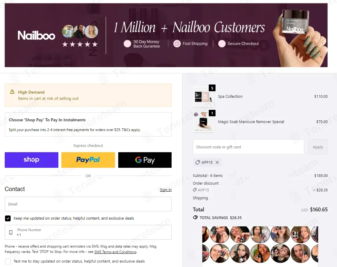 Nailboo coupon code: 15% off with APP15. Tested and valid as 7 months ago.