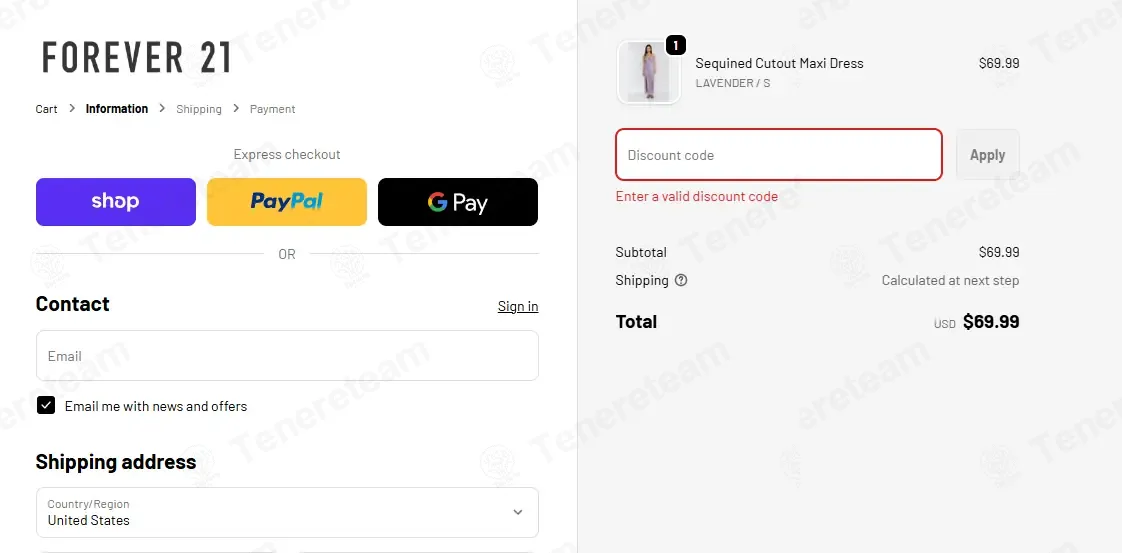 Forever 21 coupon code: 20% off with PREBF20. Tested and valid as 2 months ago.