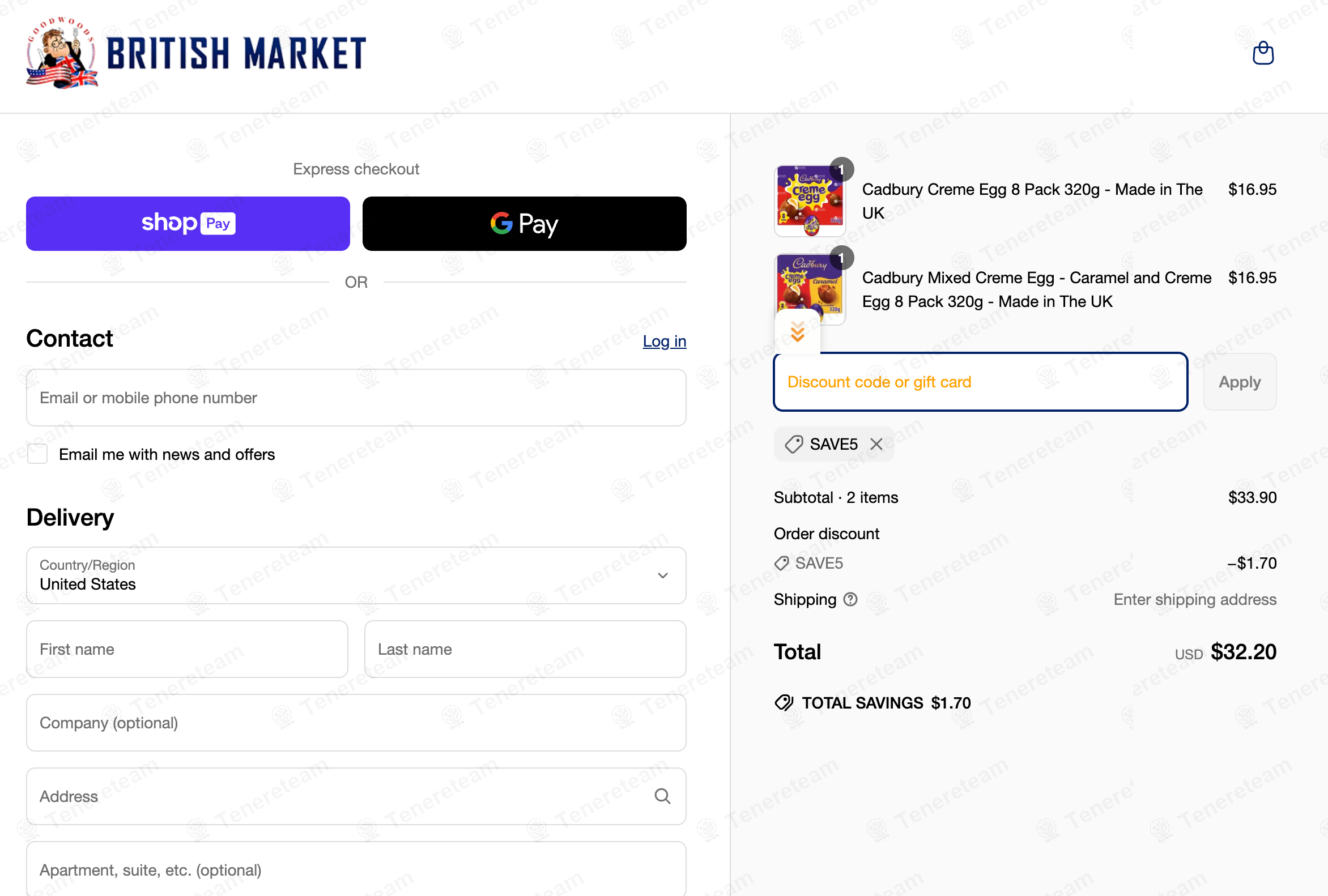 Goodwoods British Market coupon code: 5% off with SAVE5. Tested and valid as 1 year ago.