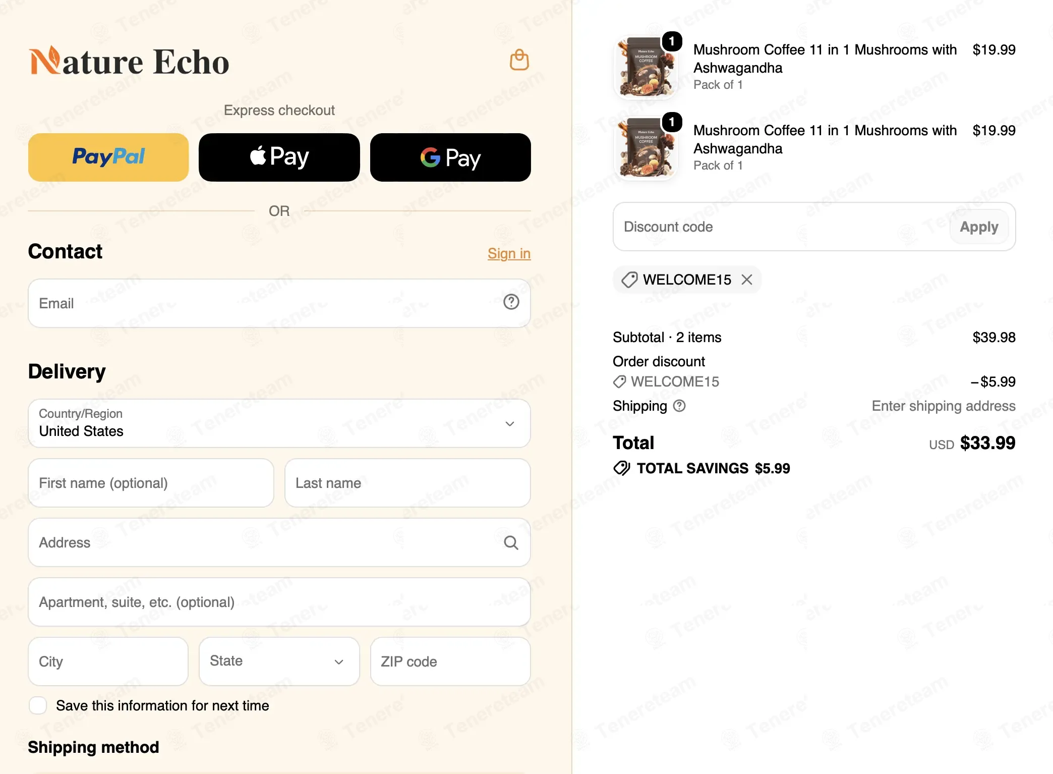 Nature Echo Supplements apply coupon code