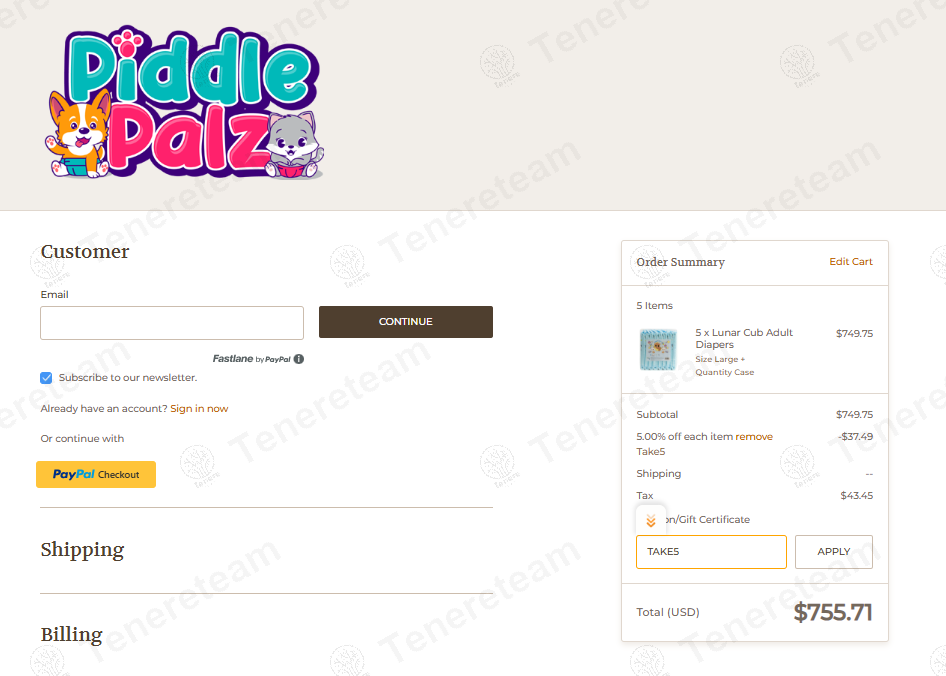 CooshieTooshiez coupon code: 5% off with TAKE5. Tested and valid as 1 year ago.