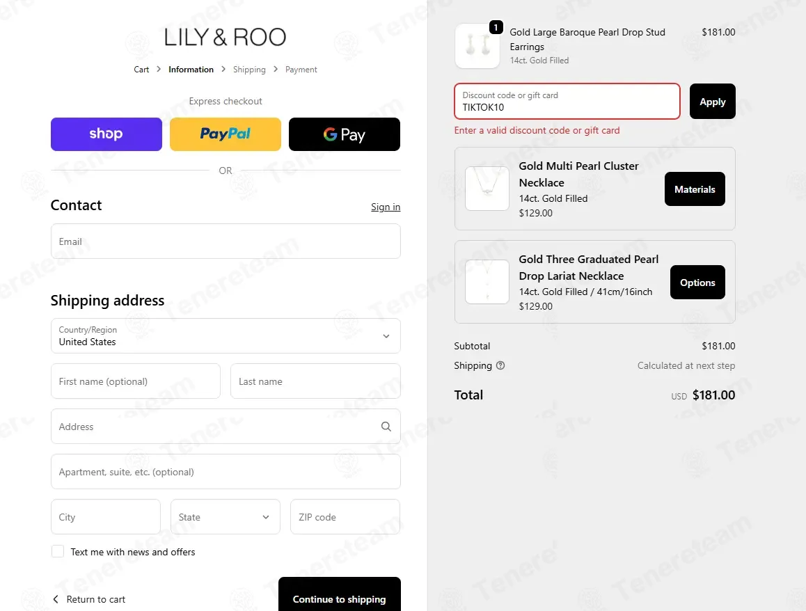 Lilyandroo coupon code: 10% off with TIKTOK10. Tested and valid as 1 month ago.