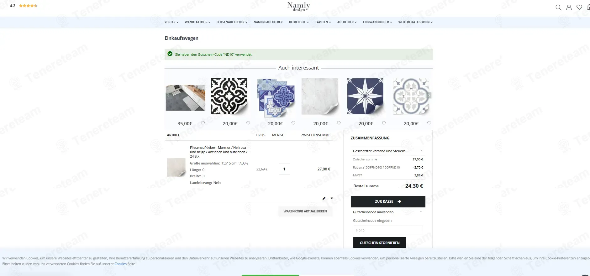 Namly Design coupon code: 10% off with ND10. Tested and valid as 1 month ago.