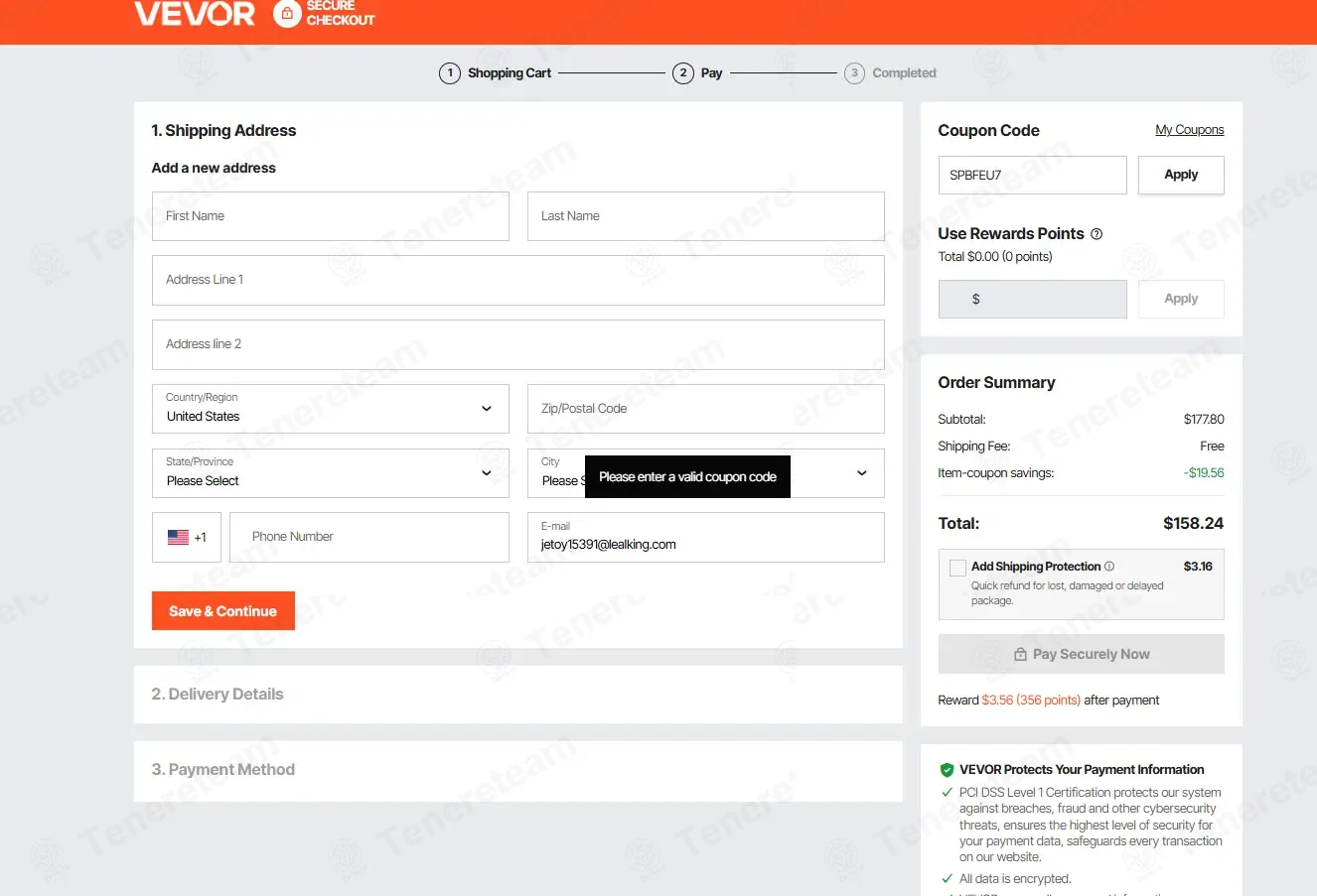 Vevor coupon code: 7% off with SPBFEU7. Tested and valid as 3 months ago.