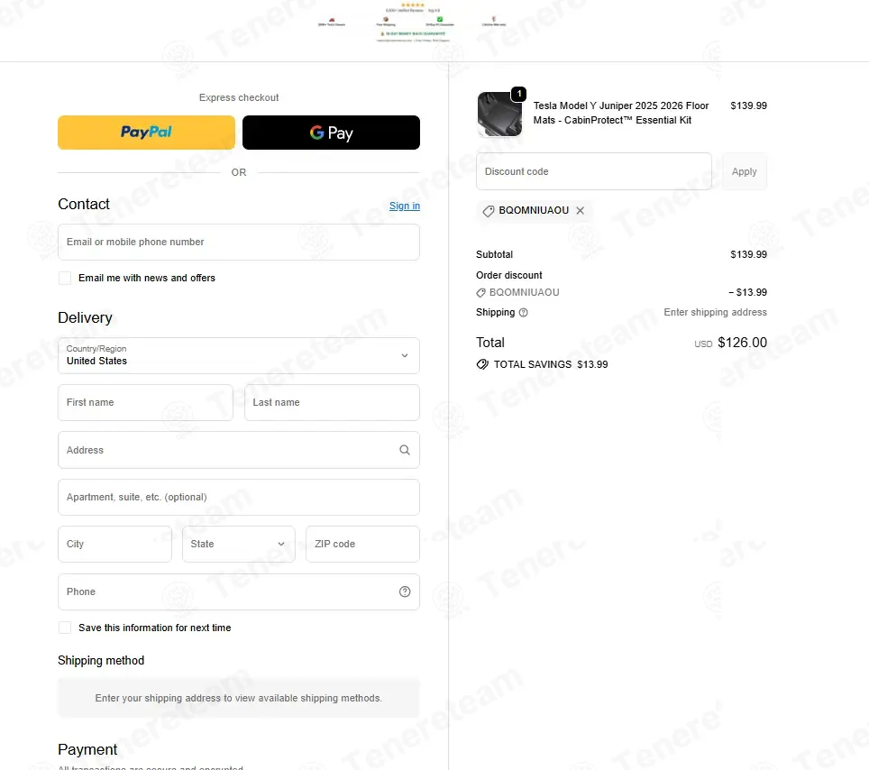 Super Liner USA coupon code verified as working at checkout
