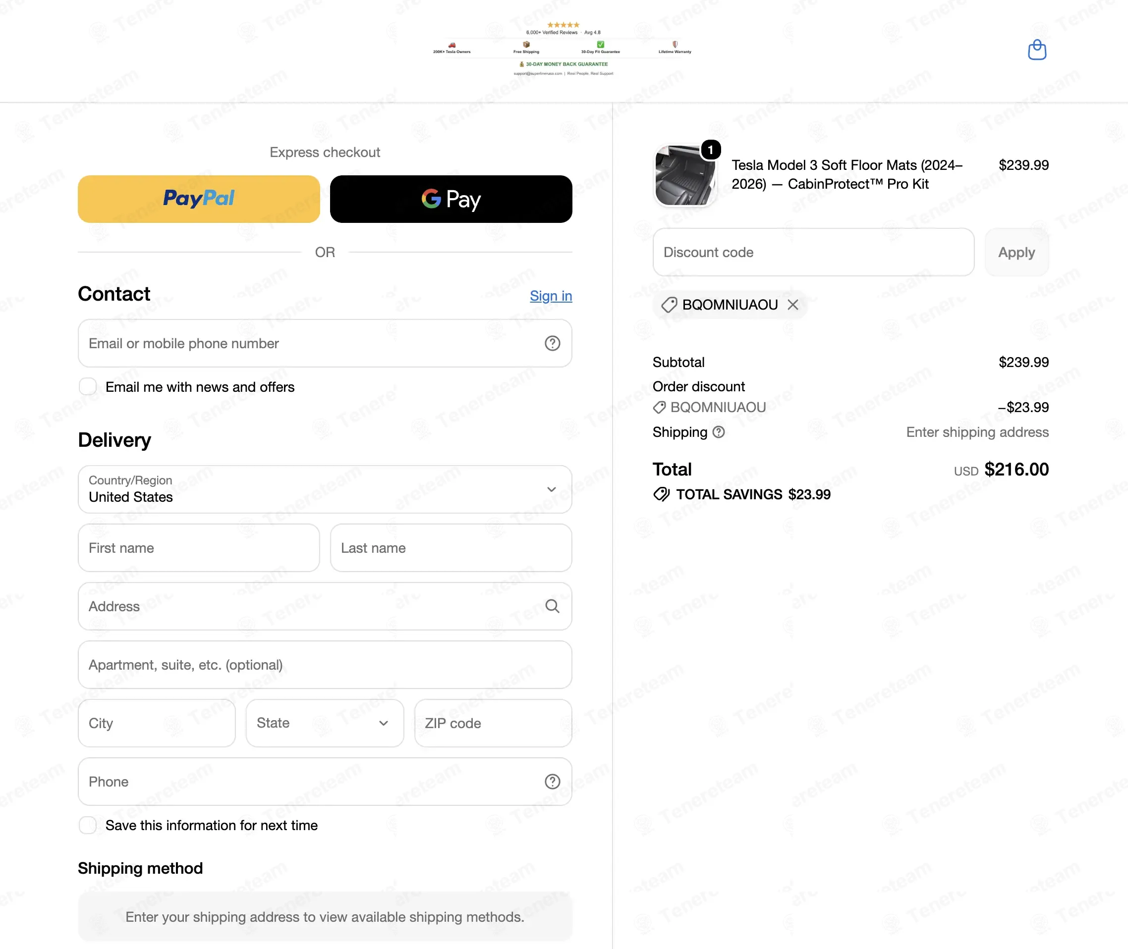 Super Liner USA coupon code: 10% off with BQOMNIUAOU. Tested and valid as 9 hours ago.
