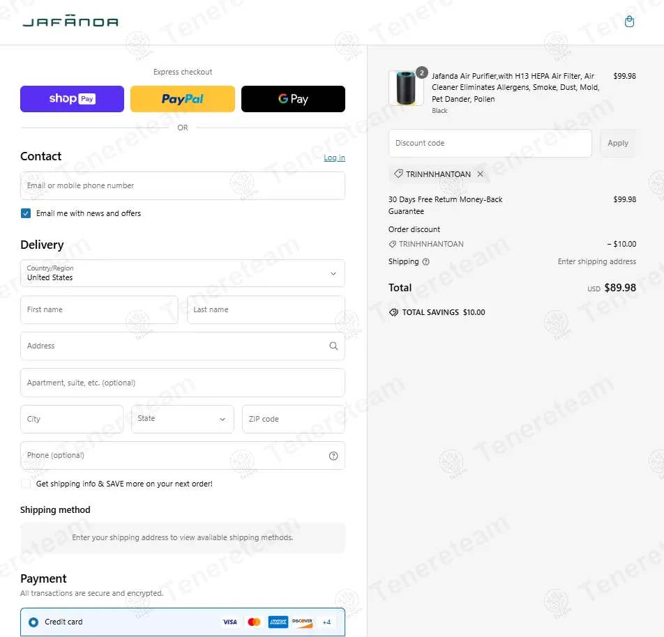 Jafanda Store coupon code re-checked and confirmed working at checkout