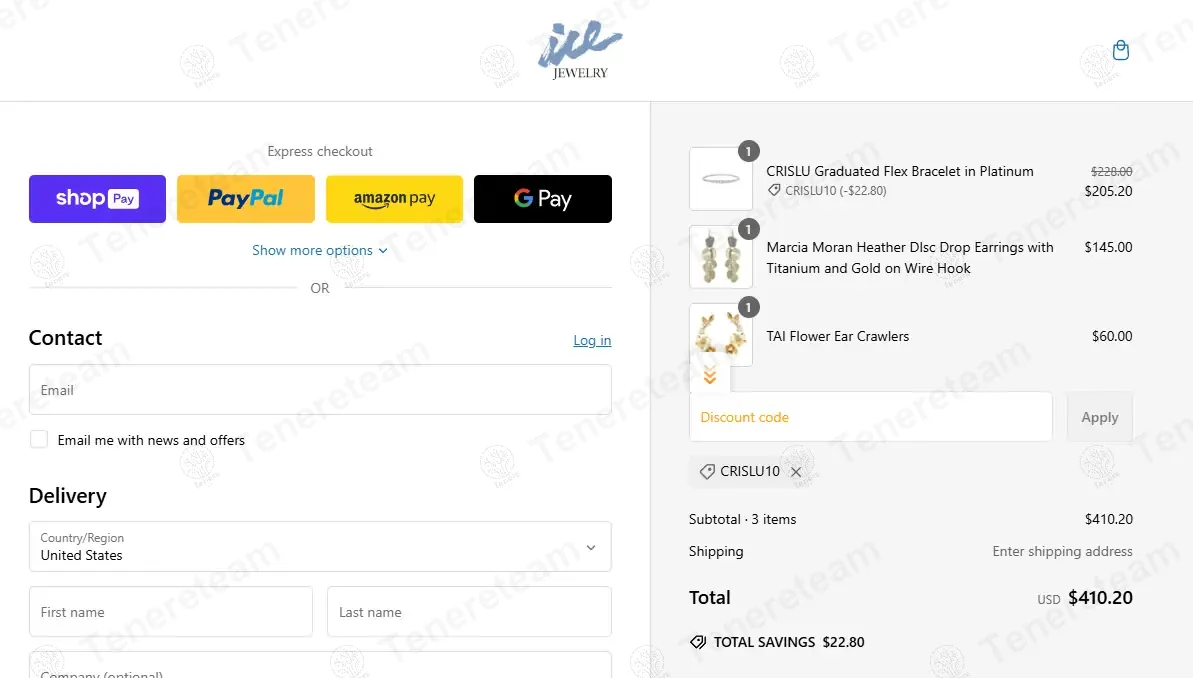 Ice Jewelry coupon code: 10% off with CRISLU10. Tested and valid as 1 year ago.