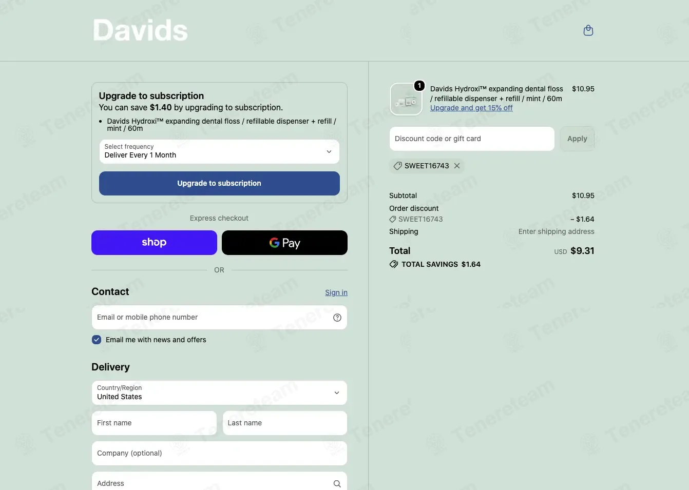 Davids Natural Toothpaste coupon code verified as working at checkout