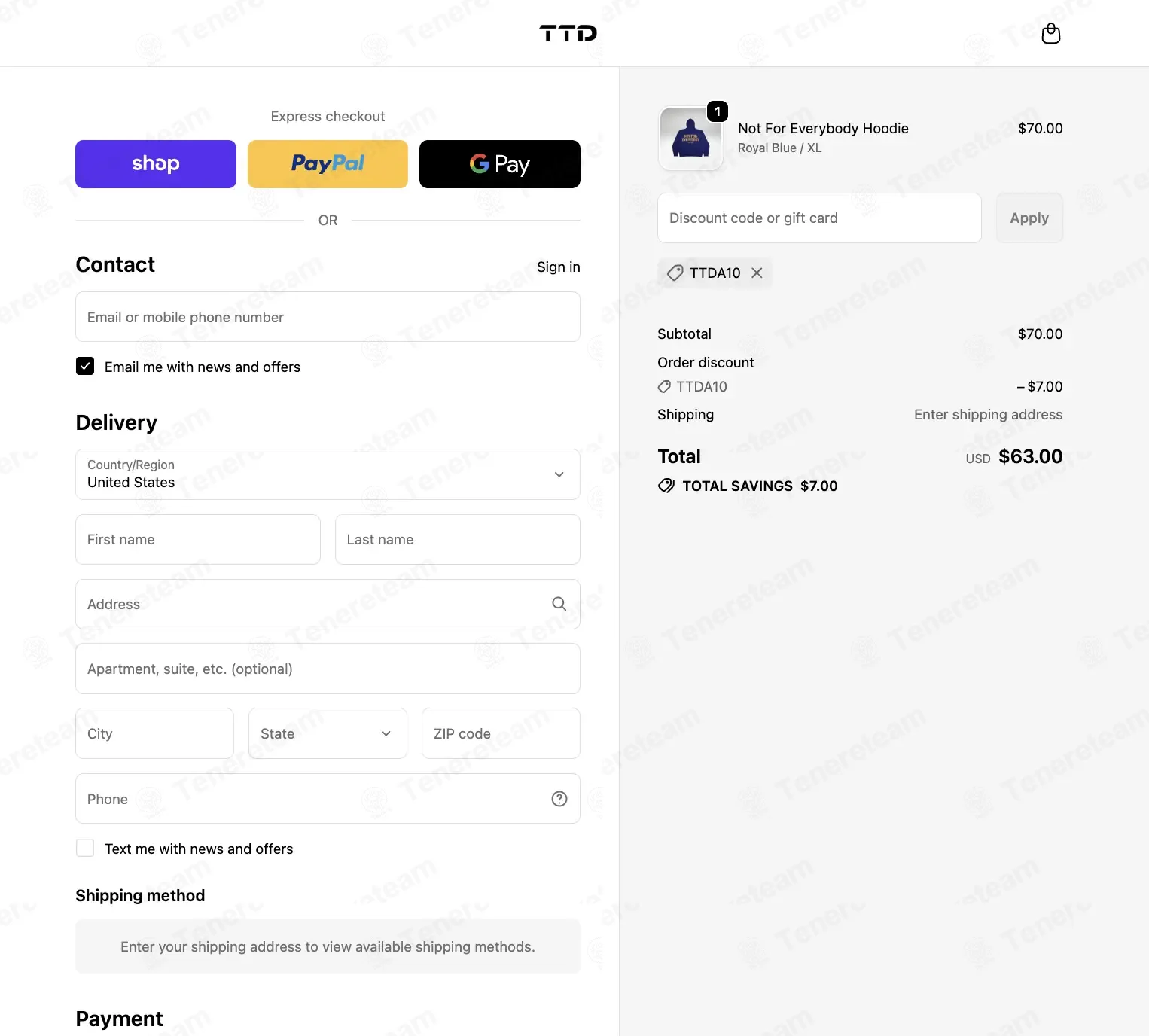 TTD Athletics coupon code: 10% off with TTDA10. Tested and valid as 1 month ago.