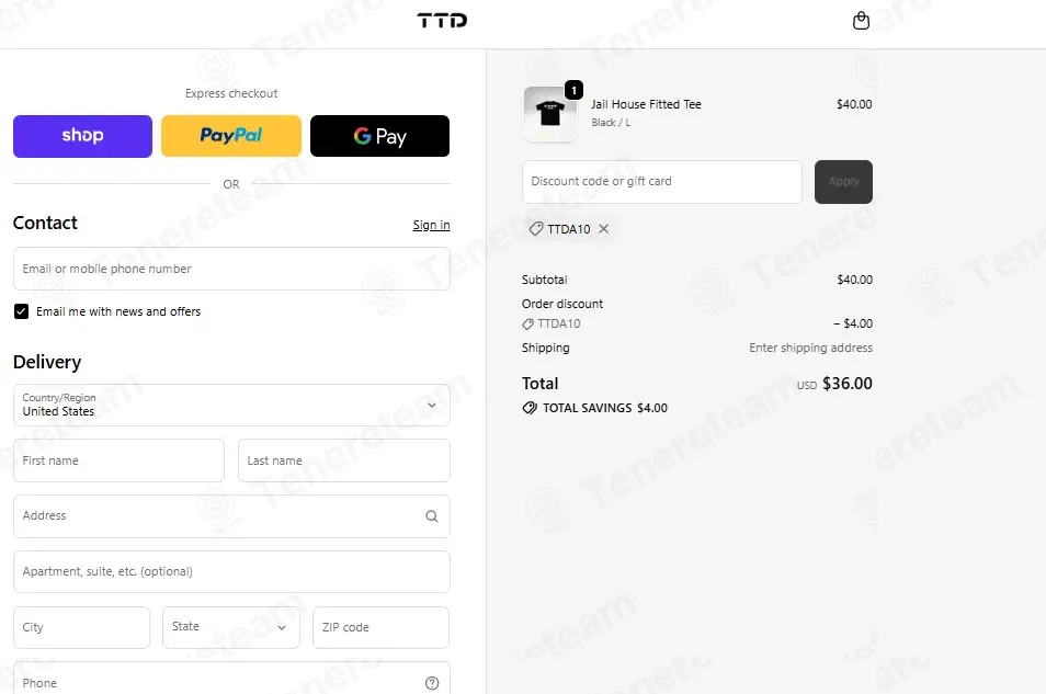 TTD Athletics coupon code: 10% off with TTDA10. Tested and valid as 1 month ago.
