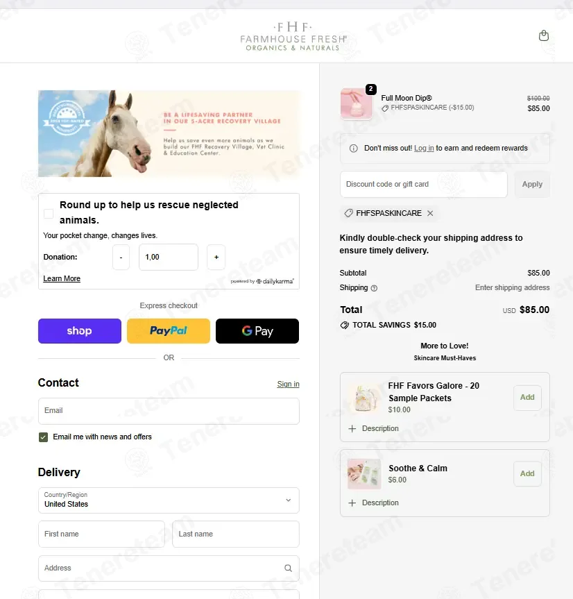 FarmHouse Fresh coupon code: 15% off with FHFSPASKINCARE. Tested and valid as 10 months ago.