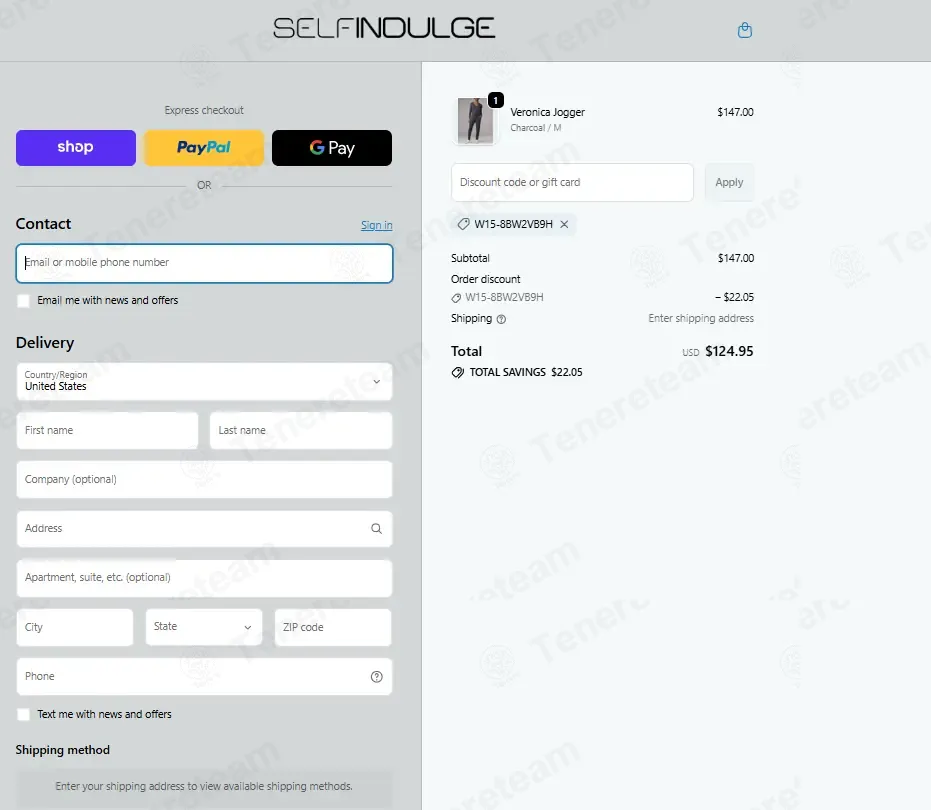 Self-Indulge coupon code re-checked and confirmed working at checkout