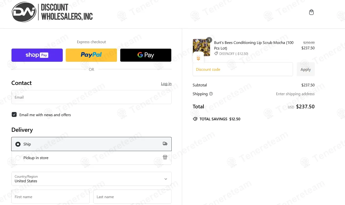 Discount Wholesalers Inc. coupon code: 5% off with DIS5%OFF. Tested and valid as 1 year ago.
