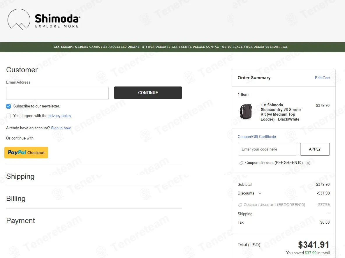 Shimoda Designs coupon code: 10% off with BERGREEN10. Tested and valid as 1 month ago.
