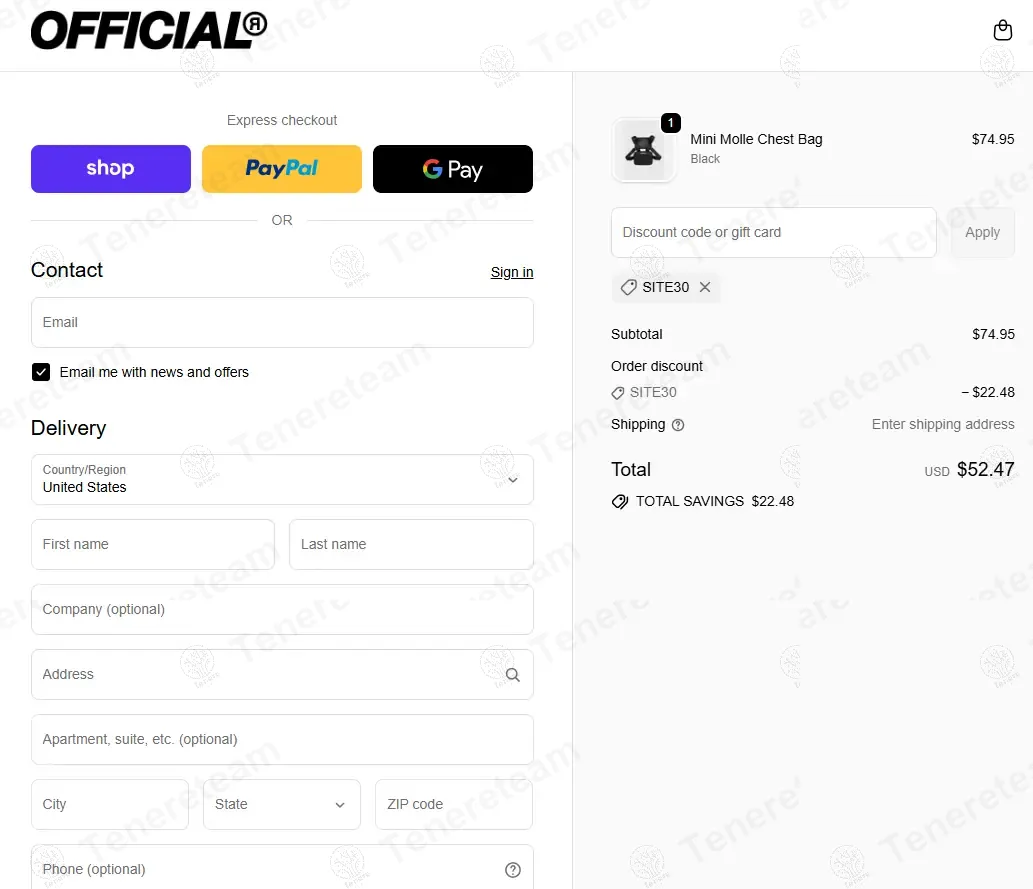 The Official Brand coupon code: 30% off with SITE30. Tested and valid as 8 months ago.