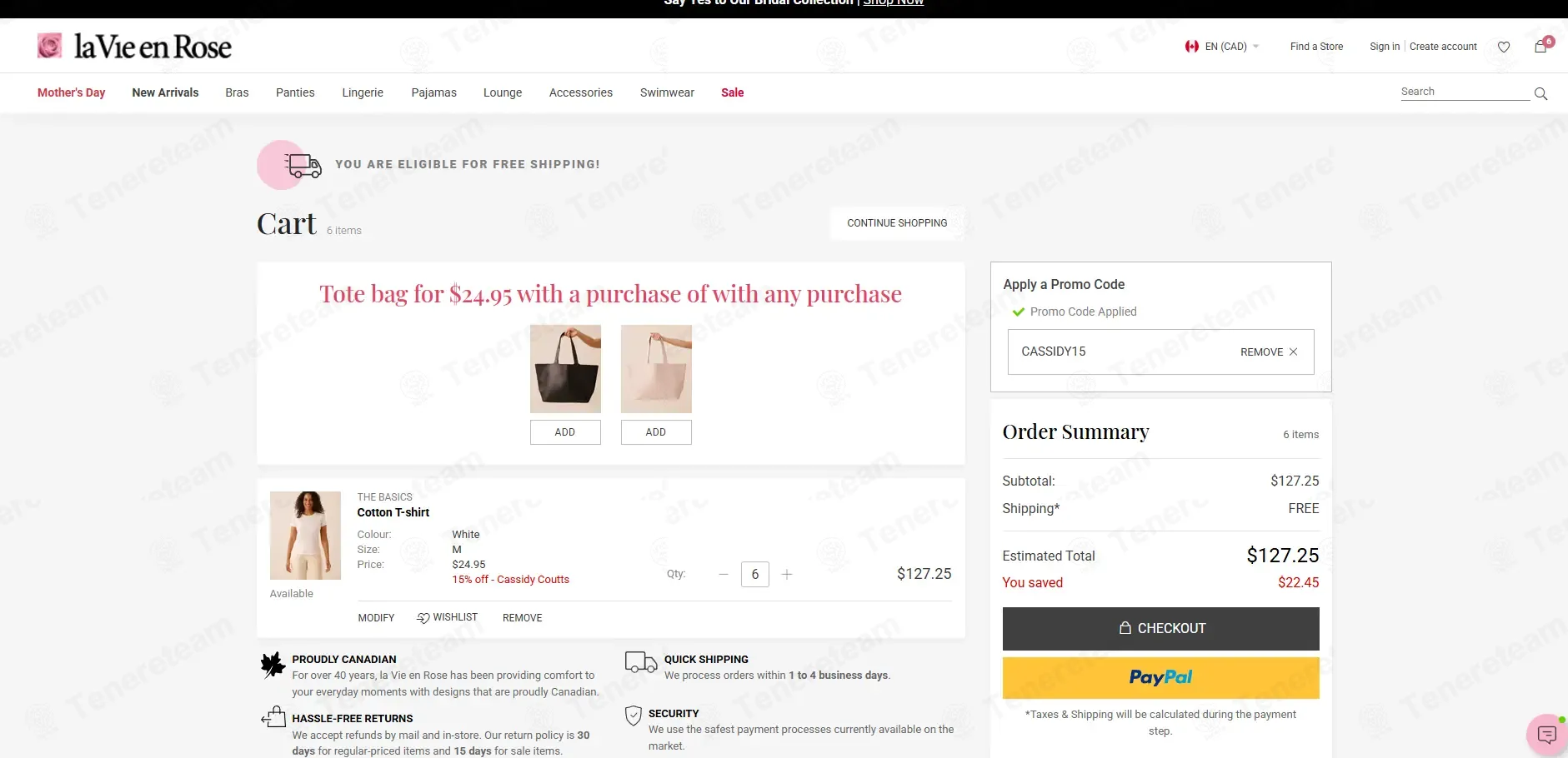 la Vie en Rose coupon code: 15% off with cassidy15. Tested and valid as 3 weeks ago.