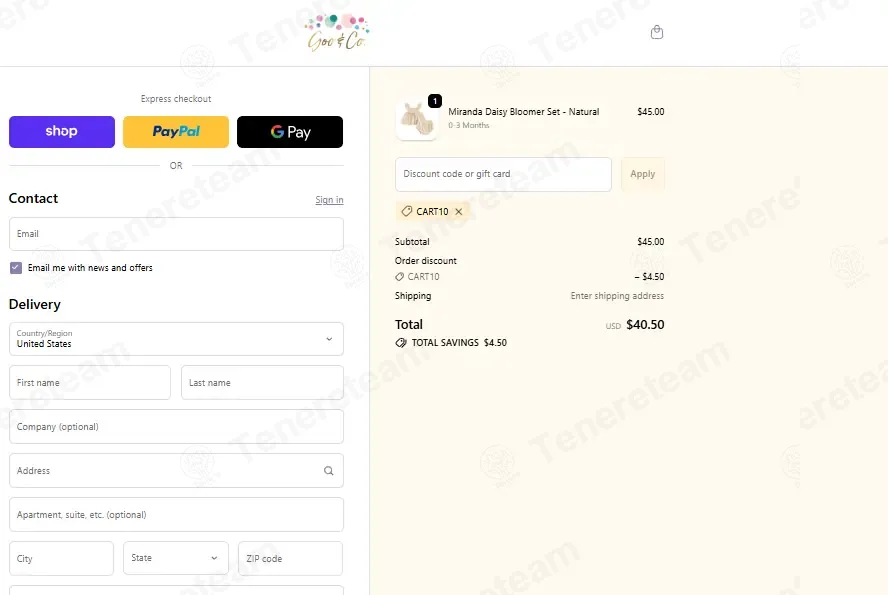 Goo And Co coupon code: 10% off with CART10. Tested and valid as 2 months ago.